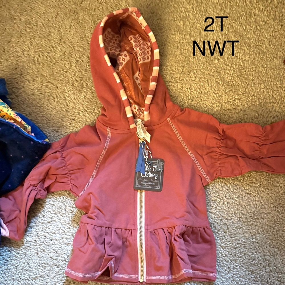 Pink Ruffle zip up by Matilda Jane